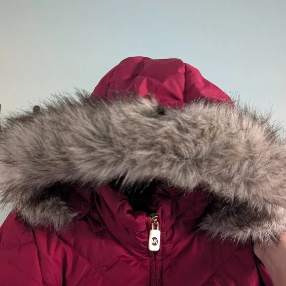 MICHAEL Michael Kors Faux-Fur-Trim Puffer Coat - Picture 2 of 8